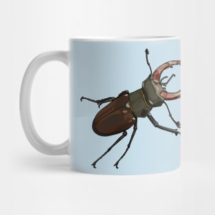 Stag beetle cartoon illustration Mug